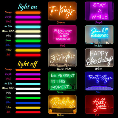 Custom Neon Signs, Customizable Dimmable LED for Wall Decor, Personalized Neon Sign for Wedding Birthday Party Gift Party Bar Game Room Home Business Shop Name Logo LED Neon Lights