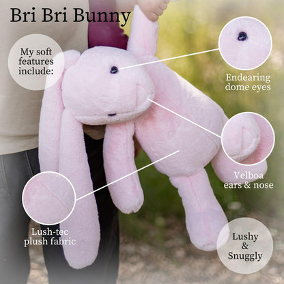 World's Softest Plush Stuffed Animal for Baby, Toddler, Kids, Adults - Adorable Toy Made from Kid-Friendly, Quality Materials - Lushee Rose BriBri Bunny 20"