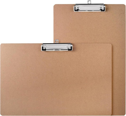 CKKAPTURE 2 Pack Hardboard Office Clipboards - 11x17 Inches, Low Profile Clip, Horizontal and Vertical Design - Ideal for Office, School, and Art Projects
