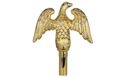 FRF FLAG Gold Perched Eagle for Decorating Indoor Flagpoles, Made of Zinc Alloy That is Unbreakable, Eagle Flag Pole Topper, for 1-inch Diameter Flagpoles