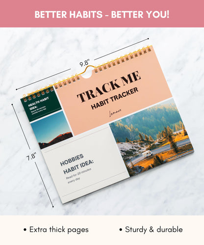 Lamare 2026 Habit Tracker Calendar – Premium Daily Habit Tracker Journal and Goal Board, Workout Motivation & Productivity Tool