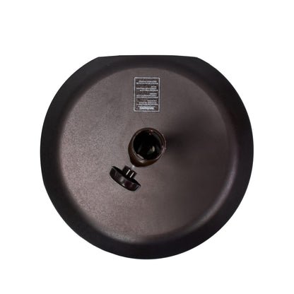 California Umbrella 75 lbs. Round Concrete Weighted Powdercoated Steel Umbrella Base With Wheels, Bronze Frame