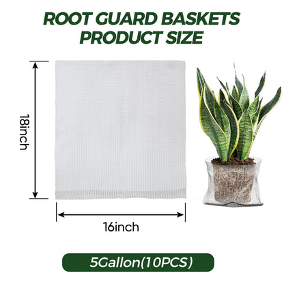 Ryxrhswzp Gopher Baskets 5 Gallon 10 Pcs Root Guard Gopher Proof Wire Mesh Basket 18x16 in Stainless Steel Basket Fruit Protection Bag for Plants Root Barrier