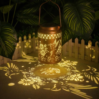 Mothers Day Gifts for Mom, Hummingbird Solar Lanterns Outdoor Waterproof - Birthday Gifts for Women, Hanging Solar Lantern for Yard, Patio, Porch, Garden Decor