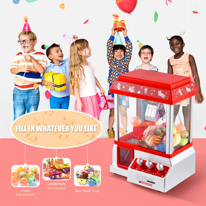 Claw Machine for Kids Toy Mini Arcade Machine Candy Grabber Prize Dispenser Vending Machine Arcade Game Machines for Home Party Christmas Birthday Gifts Cool Girl Toys