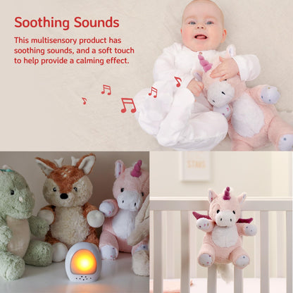 Cloud b Lily the Unicorn: Portable Baby Sound Machine & White Noise Soother. 8 Calming Lullabies & Nature Sounds. Travel-Ready Infant Sleep Aid & Nursery Registry Essential