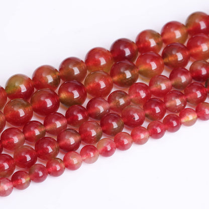 10mm 36pcs Watermelon Tourmaline Jades Stone Beads for Jewelry Making DIY Bracelet Necklace Accessories AAA 15" Energy Healing Power Stone Beads (Watermelon Tourmaline, 10mm)