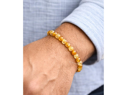 Amazing Gemstone Citrine Bracelet for Women - Chakra Mens Bracelet Protection Crystals and Healing Stones - Blessing Bracelet Spiritual Meditation Gift Christmas Stocking Stuffers