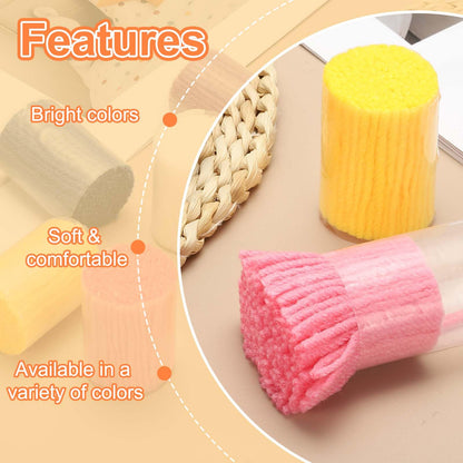 PATIKIL 20 Rolls Latch Hook Yarn, Latch Hook Kit Precut Rugs Yarn Making Crochet Bundles for Rug Adults Beginners Tapestry DIY Craft, White Pink