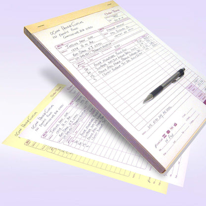 NextDayLabels - NCR Carbonless Order Forms, Bound Wraparound Cover, White/Canary, 50 Sets per Book. (8-1/2 x 11" - 2 Part)