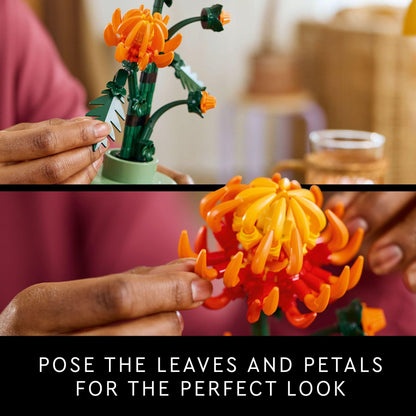 LEGO Botanicals Chrysanthemum Building Set for Adults Ages 18+ - Artificial Flower for Dinner Table Centerpieces & Decoration - Gift for Birthdays - 10368