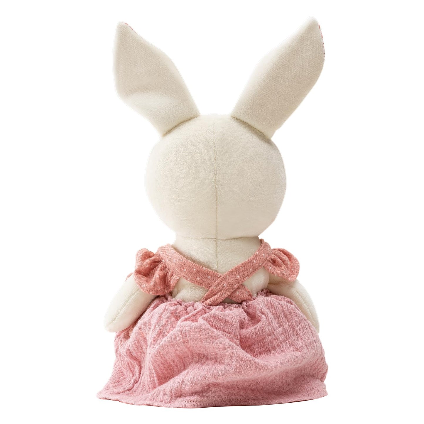 CUDDLE CORNER Bunny Stuffed Animal Organic Cotton Baby Plush Toys, 9" Organic Cotton Plush Bunny Toy with Dress, Cute Soft Stuffed Rabbit Doll for Babies and Toddlers