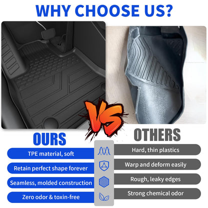 Rongtaod Floor Mats Compatible with 2026 Hyundai Palisade Gas Cargo Mat Trunk Mat Cargo Liner 7-Seater Back Seat Protector All Weather Palisade Accessories (Floor Mats+Trunk Mat with Backrest Mat)