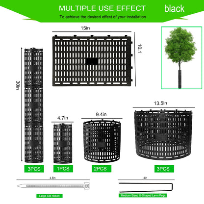 KAOXIYU Tree Trunk Protector-6 Large Size Pack Plant and Tree Guard Protector Paragraph,Garden Protection Tree Wraps Cages for Damaged Bark, Extendable Shrub Protectors from Trimmers