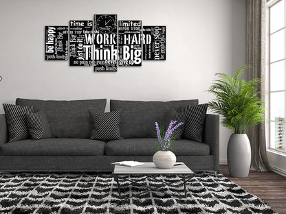 Biufo Inspirational Quotes Wall Art Canvas Print Black White Motivational Words Picture for Living Room Bedroom Office Decor (Small)