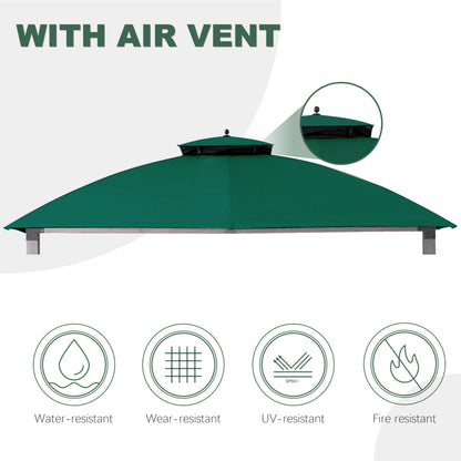 JANCANOPY 10X12 Replacement Gazebo Top for Eagle Brooke Gazebo Model A101007600, A101007603, A101007604, (Forest Green)