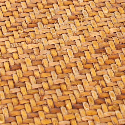 Fnskatzici Japanese Style Rattan Floor Cushion - 6.7" Thick Hand-Woven Straw Tatami Floor Pillow & Meditation Seat - Round Pouf Ottoman with Sponge Filling for Yoga, Zen Room, Balcony (15.7 Inch)