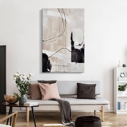 Creoate Abstract Canvas Wall Art, Hand Painted Textured Painting Artwork for Living room, Bedroom 31.5x47.2 Inch