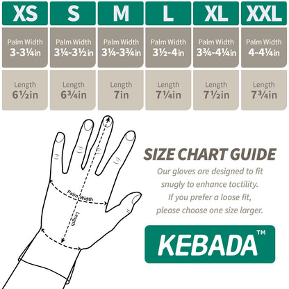 Kebada W1 Work Gloves for Men and Women, PU Coated Safety Gloves with Grip, Touchscreen, Ideal for Warehouse Package Handling, Construction, Gardening, Black Large