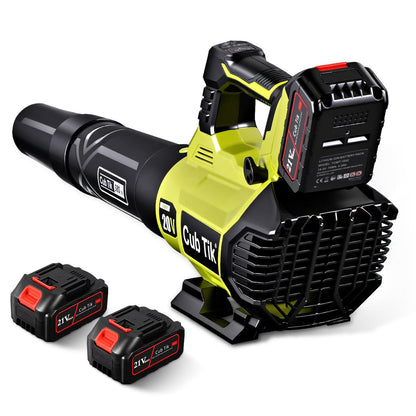 Leaf Blower Cordless with 2x4.0AH Batteries and Charger 580CFM 160MPH Electric Leaf Blower 2 Speed Mode Lightweight Battery Powered Leaf Blowers for Lawn Care Patio Garden Yard