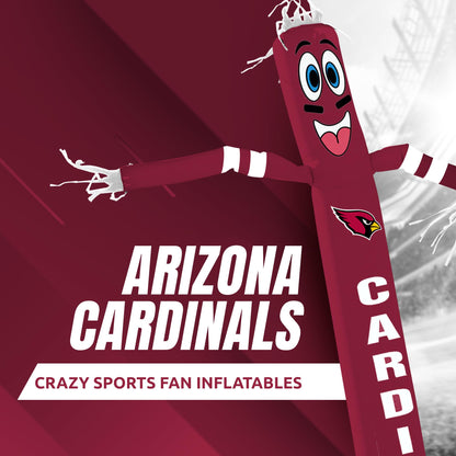 Sporticulture NFL Football Arizona Cardinals Wacky Waving Inflatable Tube Guy with LED Lights & Built-in Blower Air Wacky Dancers NFL Inflatable Tube Man Crazy Sports Fan Outdoor Party Decoration