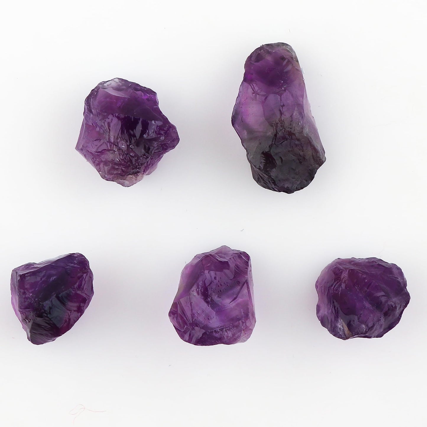 CRYSTALIS 5pcs Natural Big Purple Amethyst Loose Gemstone Wholesale Bulk Rough Jewelry Making Supply, Chakra & Healing Raw Stones, Wire Wrapping, DIY, Gem Collection [10-15mm]