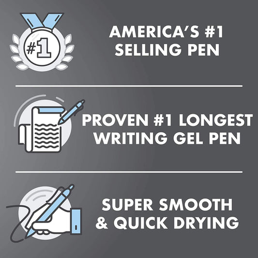PILOT G2 Premium Gel Roller Pens, 0.7mm Fine Point Smooth Writing Pens, 5 Black & 5 Blue, 10 Pack