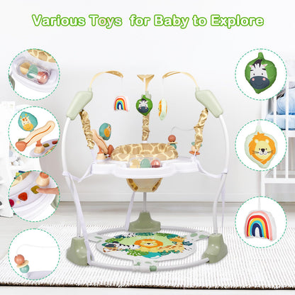 Otrolepota Baby Activity Center, Infant Jumpers and Bouncers with Music, Lights, Infant Toys, 360°Rotating Seat, 3 Adjustable Heights, Baby Play and Learning Center for 6+ Months