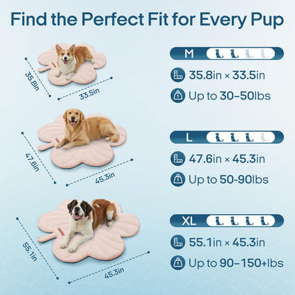 Vagascape Dog Cooling Mat, Washable Pet Cooling Mat, 35" x 33" Thick & Durable Large Cooling Mat for Dogs, Portable Foldable Premium Cooling Pad for Indoor, Outdoor, Travel, Camping, Patio and Beach