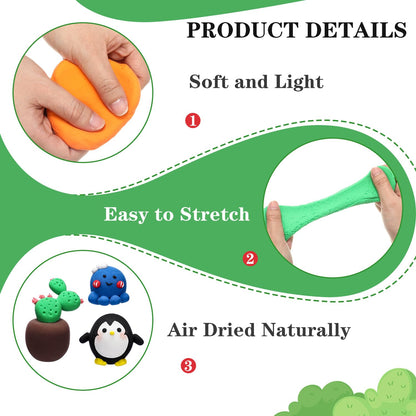 WinnerWhy 144 Pcs Total 76oz Air Dry Clay Soft Non-Toxic Molding Clay for DIY Arts Craft Sculpting Molding Projects Rewards Supplies(Multicolor)