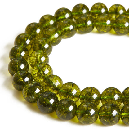 100pcs 8mm Peridot Beads Natural Gemstone Beads Round Loose Beads for Jewelry Making