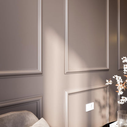 Birdeco Wall Molding Kit, Pre-Cut Wainscoting Panels, Ready to Assemble Moulding Trim for Accent Interior Decor, Easy Install for Living Room, Bedroom, Corridor & Office (3 Top & 3 Bottom Frames)