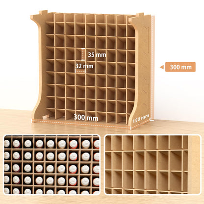 Bucasso Large Capacity Plastic Model Tool Storage Paint Rack - Holds 72 Pieces, Compatible with Vallejo Modular Paint Rack, MDF Material, GK12
