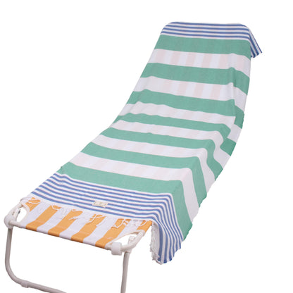 100% Cotton Turkish Beach Towels Great for Beach, Bathroom Towels Adult Travel Essentials Cruise Accessories Vacation Yoga Mat Soft Feel High Absorbent Sand Free Quick Dry (Marine Blue)