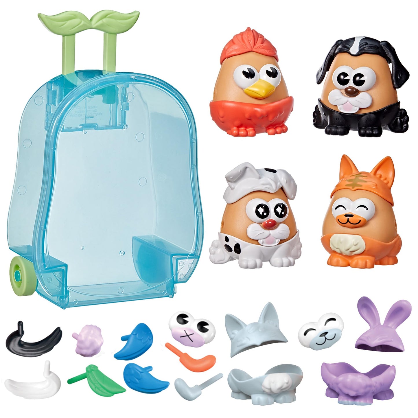Potato Head Pet-Tato Tots, Pet-Themed Set with 31 Parts and Pieces Plus Rolling Carry Case, Easter Gift for Kids, Toddler and Preschool Toys for Girls and Boys 2 and Up (Amazon Exclusive)