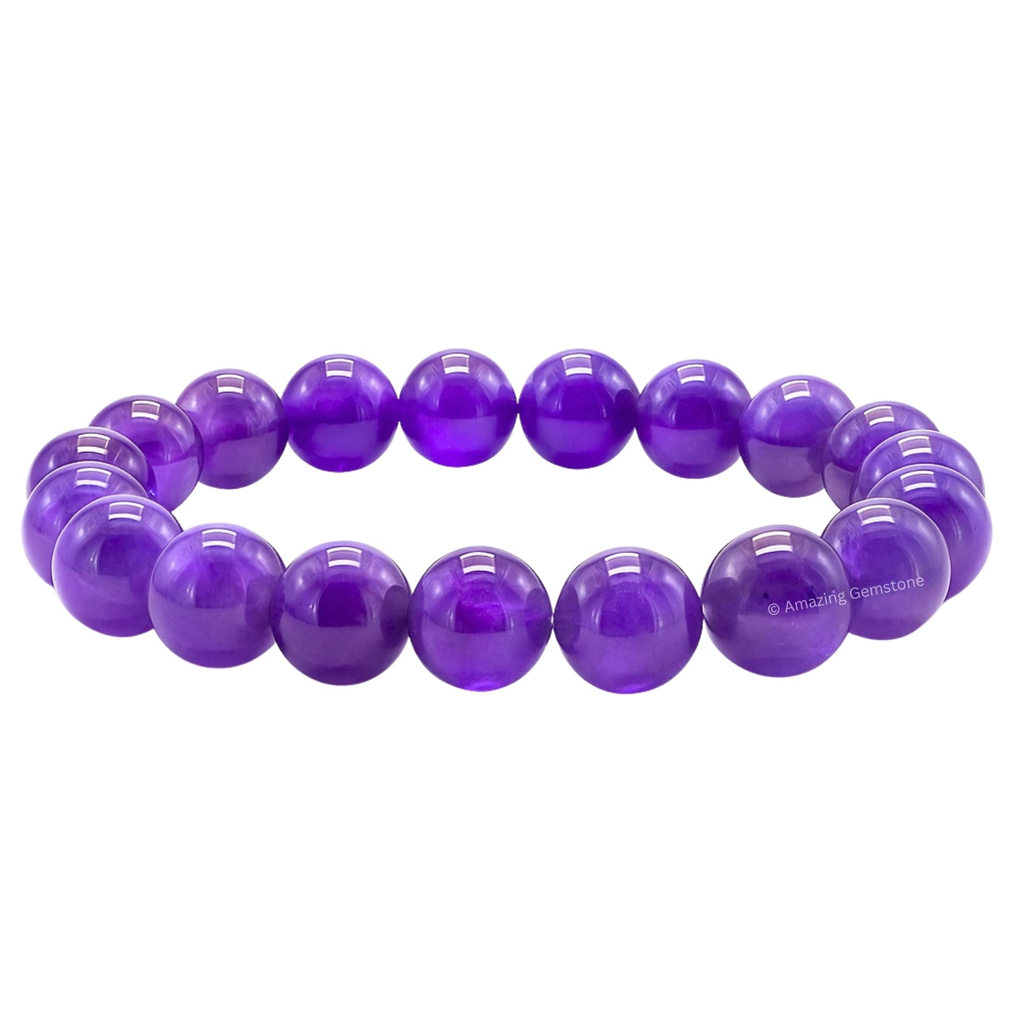 Amazing Gemstone Crystal Bracelet for Women Men's Gifts - Protection Healing Crystal Bracelet - 8mm Gemstone Beaded Stretchable Bracelet Pulseras Para Hombres Mujer Stocking Stuffers Mothers Day Gift (Amethyst)