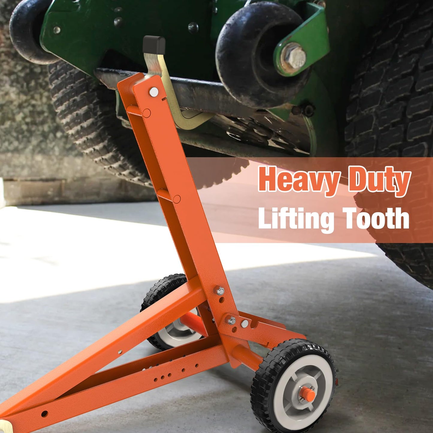 Glosaie Lawn Mower Lift, 800 Lbs Weight Capacity, Stable Mower Lift Jack for Zero Turn Lawn Mower, Riding Lawn Mower and More, Orange