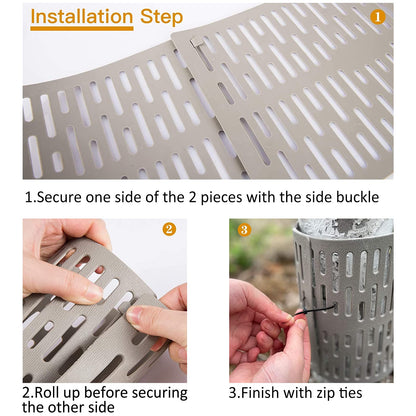 10 Pack Plastic Tree Trunk Protectors - Easy Flexible Guards With 20pcs Zip Ties, Expandable Nursery Mesh Bark Plant Protector for Preventing Damage From Trimmers, Mowers, Rodents