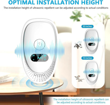 Ultrasonic Pest Repeller 6 Pack – Electronic Pest Repeller Plug in with 3 Modes – Indoor Ultrasonic Rodent & Insect Repellent for Home, Kitchen & Basement – Chemical-Free Pest Control Device
