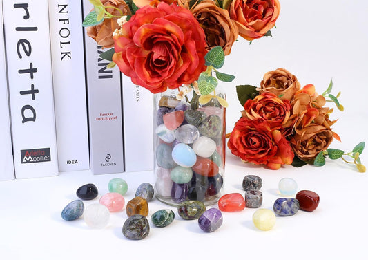 QINJIEJIE 1.6-2.0" Green Aventurine Crystal Polished Rocks 2PCS Healing Crystals Large Tumbled Stones Gem Stones for Energy Witchcraft Meditation DIY Decoration Gifts
