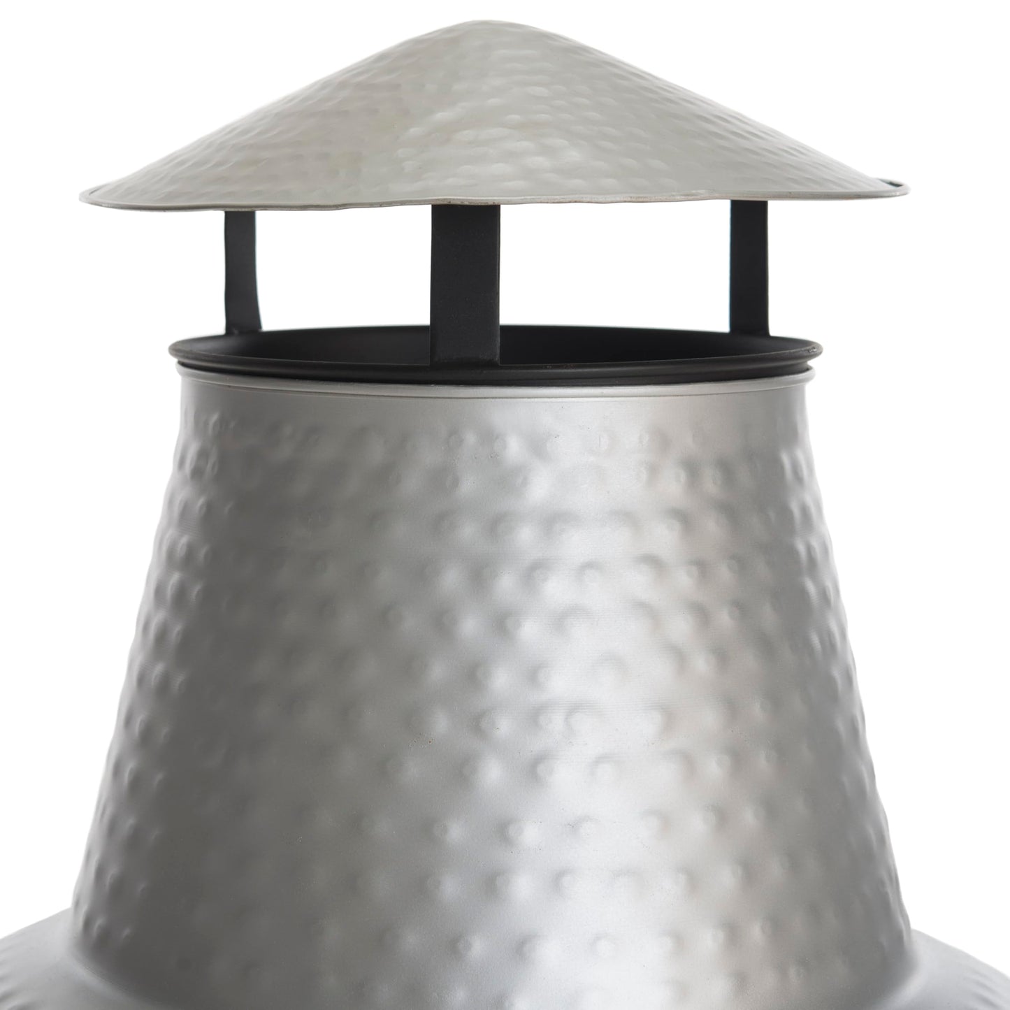 Safavieh Outdoor Collection Cartagena, Silver and Black Chiminea,