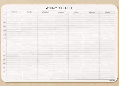 Schedule Pad, Tear Off Undated Weekly Planner Notepad, A4 Size (8,3" X 11,7"), Premium Thick Paper with Cardboard Back Support, Weekly Desk Planner by CLEVER SIGNS