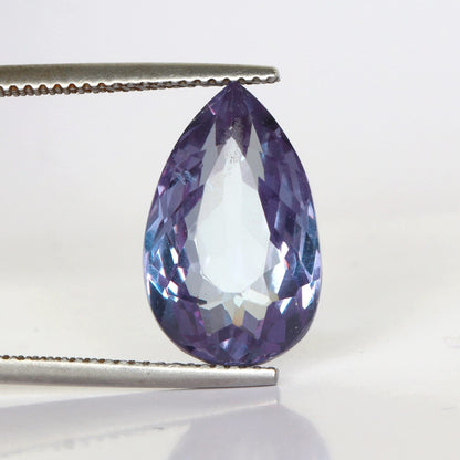 REAL-GEMS Natural Color Change Alexandrite Loose Gemstone 6.00 Carat Pear Cut Stone for Jewelry Making and Collection