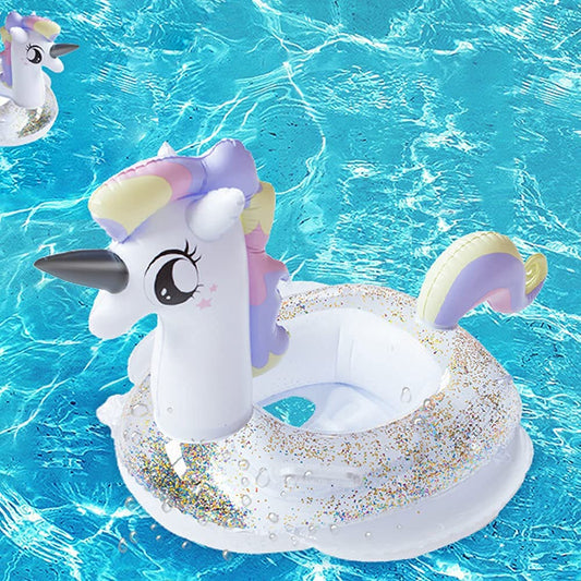 CICITOYWO Toddler Pool Floats, Kids Inflatable Float Raft with Handle, Water Swim Beach Floaties Toys Party Supplies, Baby Swimming Ring for 8-48months Kid