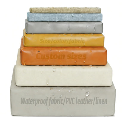 YZBF Custom Size Bench Cushion for Indoor/Outdoor Furniture，Custom Bench Cushion Outdoor Bench Cushion Waterproof，High-Resilience Foam Indoor Bay Window Seat Furniture Cushions Patio Bench Cushion