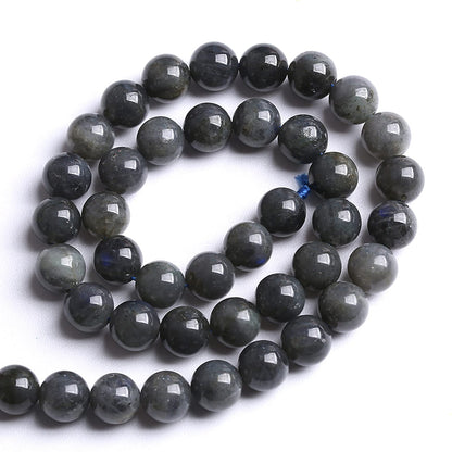 6MM 60PCS Natural Stone Black Labradorite Beads Crystal Loose Beads for Jewelry Making DIY Bracelet