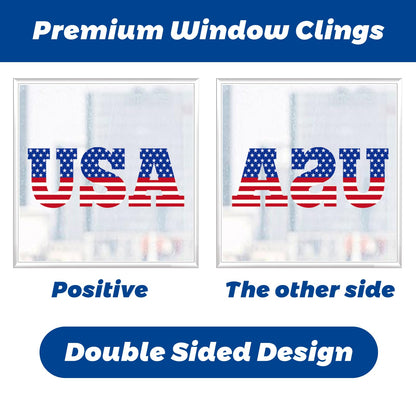 4th of July Window Clings Decorations,111 PCS Reusable Static Summer Patriotic American Flag Stickers for Glass Windows Independence Day,Memorial Day,Veteran's Day,USA Holiday Red White Blue Decor