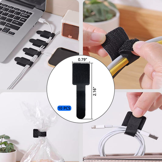 ELII 300PCS Cable Management Kit,4 Cable Sleeve 35 Cable Clips with 11Cord Holders,20 Roll Cable Organizer Straps and 200 Fastening Cable Ties,20 Cable Zip Tie Mounts for Computer TV Under Desk