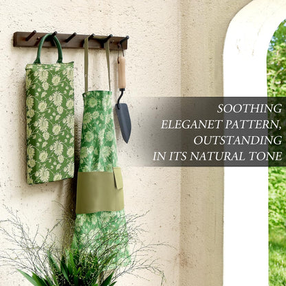 Colwelt Gardening Foam Kneeling Pad Set, Gardening Gifts for Women Gardeners, Elegant Pattern Garden Knee Pad Set, Charming Garden Supplies(Extra Thick Kneeling Mat, Garden Apron with pockets)