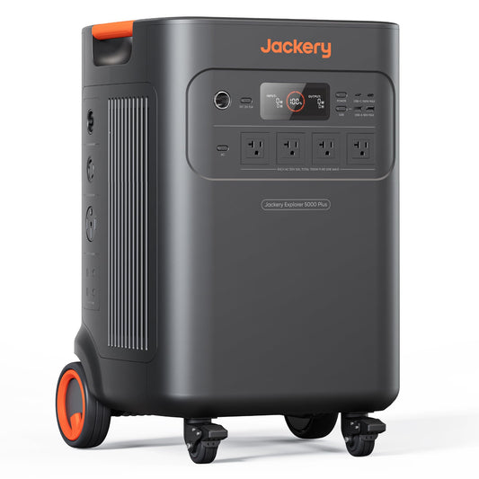 Jackery Solar Generator 5000 Plus Portable Power Station, 5040Wh LiFePO4, 7200W 120V/240V AC Output, Expandable to 60kWh, Essential Home Backup for Power Outages (Solar Panel Optional)